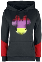 Mickey & Minnie Mouse - Coloré - Sweat-shirt à capuche - Femme - noir rouge