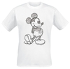 Mickey & Minnie Mouse - Croquis - T-Shirt Manches courtes - Homme - blanc