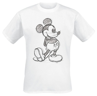 Mickey & Minnie Mouse - Croquis - T-Shirt Manches courtes - Homme - blanc