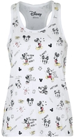 Mickey & Minnie Mouse - Croquis - Top - Femme - blanc