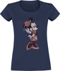 Mickey & Minnie Mouse - Enfants - Minnie Floral - T-shirt - Unisexe - bleu