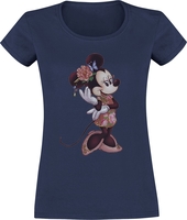 Mickey & Minnie Mouse - Enfants - Minnie Floral - T-shirt - Unisexe - bleu