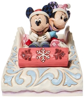 Mickey & Minnie Mouse - Micy & Minnie Faisant De La Luge - Figurine de collection - Unisexe - multicolor