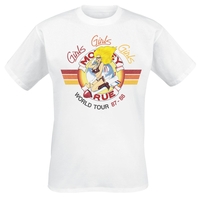 Mötley Crüe - Girls Girls Girls Bomber Tour Vintage - T-Shirt Manches courtes - Homme - blanc