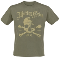 Mötley Crüe - Orbit Skull - T-Shirt Manches courtes - Homme - kaki