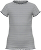 name it - Emma Slim Top - T-shirt - Femme - noir blanc