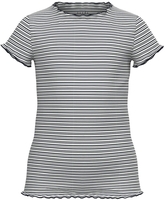 name it - Emma Slim Top - T-shirt - Femme - noir blanc