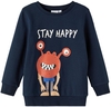 name it - Lasse Stay Happy - Sweat-Shirt - Homme - bleu