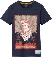 name it - Nob- Live Music is better - T-Shirt Manches courtes - Homme - marine