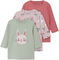 name it - Noma Girls 3er Pack - T-shirt manches longues - Femme - multicolore
