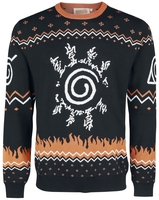 Naruto - Logo - Pull de Noël - Homme - noir