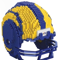 NFL - Los Angeles Rams - 3D BRXLZ - Replika Helm - Jouets - Unisexe - bleu jaune