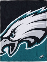 NFL - Philadelphia Eagles - Kuschelige Plüschdecke - Couverture - Unisexe - noir pétrole blanc