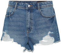 Noisy May - SHORT DESTROY NMDREW - Short Sexy - Femme - bleu