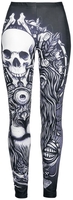 Ocultica - Leggings Crâne - Legging - Femme - noir gris