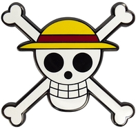 One Piece - Skull Magnet - Magnet de frigo - Unisexe - blanc jaune noir