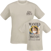 One Piece - Wanted - T-Shirt Manches courtes - Homme - sable