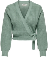 Only - ONLBREDA WRAP L/S CARDIGAN KNT NOOS - Pull tricoté - Femme - vert