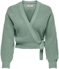 Only - ONLBREDA WRAP L/S CARDIGAN KNT NOOS - Pull tricoté - Femme - vert