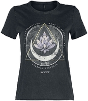 Only - ONLLucy Shirt Lotus - T-Shirt Manches courtes - Femme - noir