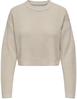 Only - ONLMALAVI L/S CROPPED PULLOVER KNT - Pull tricoté - Femme - beige