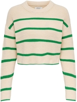 Only - ONLMALAVI L/S CROPPED PULLOVER KNT - Pull tricoté - Femme - beige vert