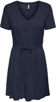 Only - ONLMAY S/S V-NECK SHORT DRESS JRS NOOS - Robe mi-longue - Femme - marine