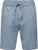 ONLY and SONS - ONSLINUS 0007 Cot LIN SHORTS NOOS - Short - Homme - gris bleu