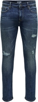 ONLY and SONS - ONSLOOM Slim Blue Damage 2946 Jeans - Jean - Homme - bleu