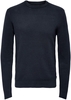 ONLY and SONS - ONSPHIL 12 Struc Crew Knit - Sweat-shirt - Homme - bleu foncé