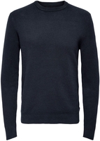 ONLY and SONS - ONSPHIL 12 Struc Crew Knit - Sweat-shirt - Homme - bleu foncé