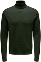 ONLY and SONS - ONSPHIL Reg 12 Struc Roll Neck Knit - Sweat-shirt - Homme - olive