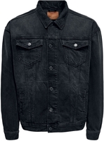 ONLY and SONS - ONSRICK OVZ BLACK 5429 JACKET NOOS - Veste en Jean - Homme - noir
