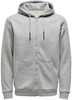 ONLY and SONS - Sweat À Capuche Zippé Sceres Life Thr. - Sweat-shirt zippé à capuche - Homme - gris clair chiné