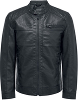 ONLY and SONS - Veste AL - Veste en imitation cuir - Homme - noir