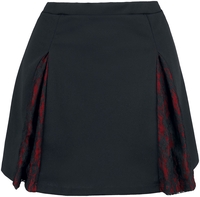 Outer Vision - Jupe Margarita - Jupe courte - Femme - noir rouge