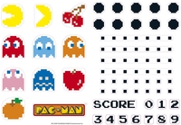 Pac-Man - Characters & Maze - Stickers - Set d