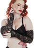 Pamela Mann - Lace Sleeve Glove - Mitaines montantes - Femme - noir