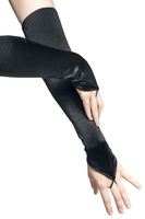 Pamela Mann - Lace up sleeve glove - Mitaines montantes - Femme - noir