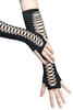 Pamela Mann - Lace up sleeve glove - Mitaines montantes - Femme - noir