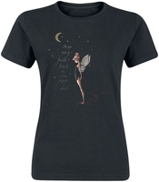 Peter Pan - Clochette Poussière De Fée - T-Shirt Manches courtes - Femme - noir