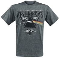 Pink Floyd - The Dark Side Of The Moon - Liverpool 1972 - T-Shirt Manches courtes - Homme - gris chiné
