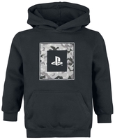 Playstation - Enfants - Carré Camouflage - Sweat-shirt à capuche - Unisexe - noir