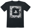 Playstation - Enfants - Carré Camouflage - T-Shirt Manches courtes - Unisexe - noir