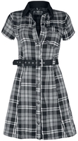 Poizen Industries - Robe Adelaide - Robe courte - Femme - noir gris blanc