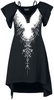 Poizen Industries - Robe Summoner - Robe mi-longue - Femme - noir blanc