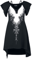 Poizen Industries - Robe Summoner - Robe mi-longue - Femme - noir blanc