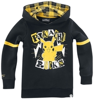 Pokémon - Enfants - Pikachu - Rocks - Sweat-Shirt à capuche - Unisexe - noir jaune
