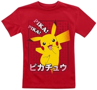 Pokémon - Enfants - Pikachu Pika,  Pika! - T-shirt - Unisexe - rouge