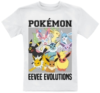 Pokémon - Kids - Evoli Evolutionen - T-shirt - Unisexe - blanc